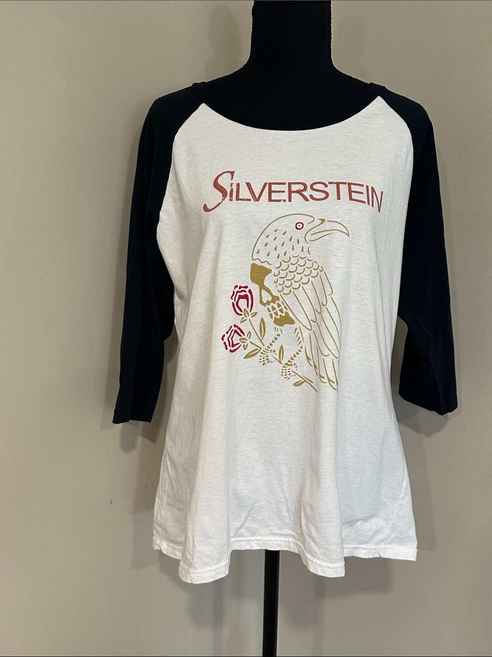 *PORT & COMPANY* White x Black Raglan Silverstein Band Graphic Tee Size XL